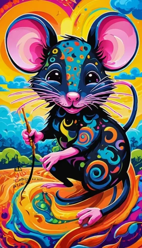 color rat,year of the rat,mousepox,lab mouse icon,tikus,rat,ratshitanga,mousie,ratchasima,ratliffe,mousey,rattazzi,mouse,rattiszell,ratuva,mouses,musical rodent,rodentia,ratatat,ratsirahonana,Conceptual Art,Oil color,Oil Color 23