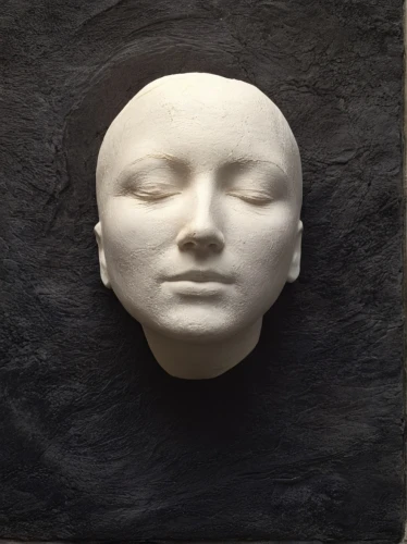 death mask,maschera,covid-19 mask,doll's head,woman's face,artist's mannequin,maquette,masque,unfired,temporalis,lalique,sculpturing,human head,visage,meritaten,akhenaten,sculpt,stonefaced,woman sculpture,sculptress,Photography,Black and white photography,Black and White Photography 15