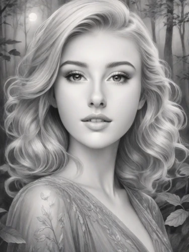 behenna,margairaz,fantasy portrait,margaery,romantic portrait,diwata,mystical portrait of a girl,fantasy art,elenore,galadriel,faerie,world digital painting,elsa,diana,krita,ellinor,fairie,pencil drawings,fairy tale character,romantic look,Digital Art,Pencil Sketch