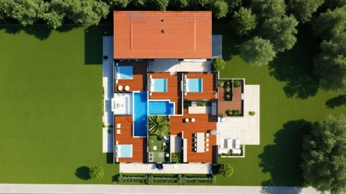 villa,overhead view,large home,residential house,top view,house drawing,view from above,bird's-eye view,modern house,floorplan home,sky apartment,casita,house shape,house floorplan,two story house,kornhaus,holiday villa,from above,aerial shot,bauhaus,Photography,General,Realistic