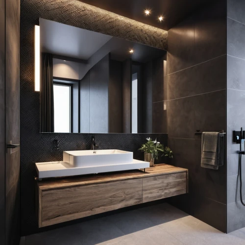 modern minimalist bathroom,luxury bathroom,ensuite,bath room,bagno,interior modern design,bathroom,modern decor,contemporary decor,bathtub,marazzi,travertine,banyo,corian,brassware,interior design,modern style,3d rendering,rovere,washbasin,Photography,General,Realistic