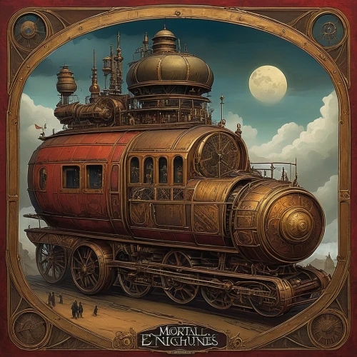 ghost locomotive,merchant train,hogwarts express,train wagon,wooden train,steam engine,circus wagons,steampunk,steam locomotive,old train,steam special train,locomotive,trainmaster,train engine,train of thought,trainman,steam locomotives,the train,ghost train,steam train,Illustration,Abstract Fantasy,Abstract Fantasy 09