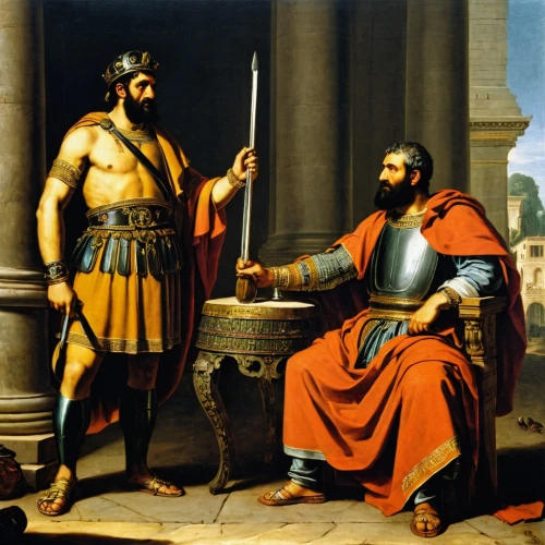 pompilius,vespucci,peloponnesians,belisarius,pyrrhus,pausanias,seleucids,dacians,peloponnesian,caiaphas,telemachus,sparta,carthaginians,pachomius,protagoras,the death of socrates,strategos,dioscorides,septimius,principios,Art,Classical Oil Painting,Classical Oil Painting 25