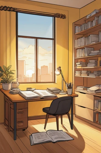 study room,workspace,classroom,desk,window sill,backgrounds,japanese-style room,roominess,reading room,wooden desk,room,modern room,office desk,working space,dorm,background design,sunroom,study,writing desk,windowsill,Illustration,American Style,American Style 13