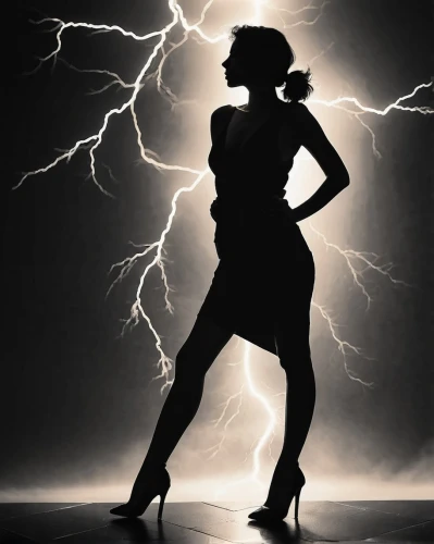 woman silhouette,dance silhouette,silhouette dancer,ballroom dance silhouette,electrocutionist,female silhouette,electrifying,women silhouettes,flashdance,electrifies,electrocutions,electrify,lindsey stirling,nutbush,sprint woman,electrified,thunderous,retro pin up girl,electropop,lightning bolt,Illustration,Black and White,Black and White 33