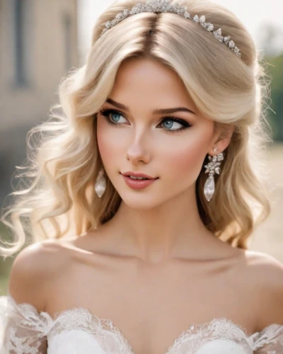 bridal jewelry,blonde in wedding dress,bridal dress,bridal,wedding dresses,wedding dress,bridal gown,maxon,wedding gown,bride,bridewealth,romantic look,wedding dress train,silver wedding,anastasiadis,desislava,princess crown,chorkina,debutante,princess' earring