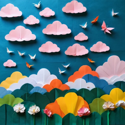 raincloud,paper clouds,rain clouds,background vector,springtime background,spring background,spring leaf background,paper flower background,umbrella pattern,cloud play,watercolor background,crayon background,cumulus clouds,cloudburst,umbrellas,colorful background,fair weather clouds,thunderclouds,abstract air backdrop,children's background,Unique,Paper Cuts,Paper Cuts 02