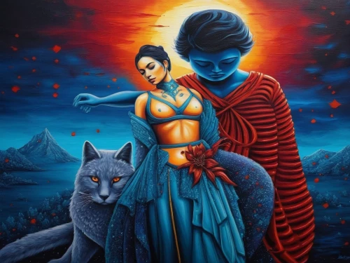 shamanic,garamantes,fantasy art,tantrik,fantasy picture,ratri,bodypainting,vodou,viveros,mythography,hekate,indigenous painting,kaliyuga,jasinski,inamorata,abraxas,siddharta,baoshun,inanna,azules,Illustration,Realistic Fantasy,Realistic Fantasy 25