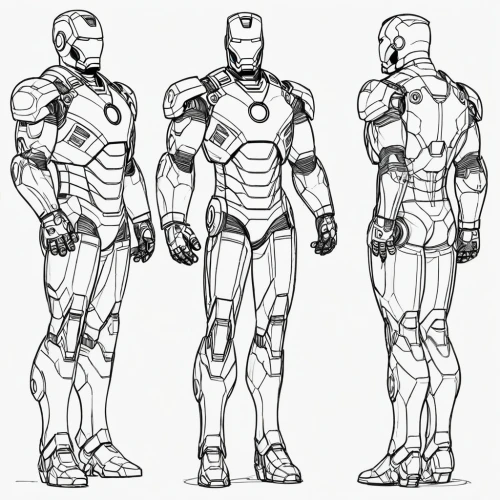 armors,mono-line line art,male poses for drawing,battlesuit,cyborgs,war machine,turnarounds,roughs,concept art,metallo,armorlike,armor,character animation,mono line art,revamps,proportions,ironman,marvelman,formfitting,wireframe graphics,Unique,Design,Character Design