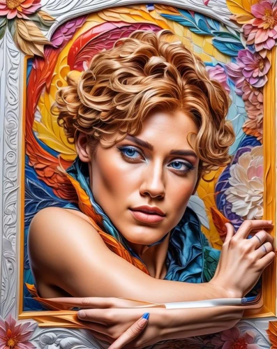 bodypainting,photo painting,hilarie,evgenia,body painting,artistic portrait,bohemian art,airbrushed,glass painting,fanning,oil painting on canvas,oil painting,italian painter,boho art style,polona,madonna,bodypaint,airbrush,romantic portrait,art painting