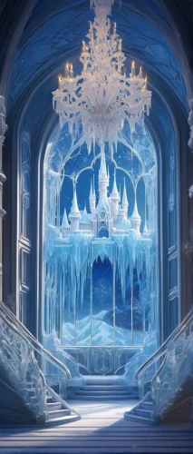 ice castle,icewind,ice crystal,ice planet,frozen,crystallize,ice curtain,hall of the fallen,snow house,snowhotel,ice cave,ice queen,icefall,deepfreeze,refrozen,praetorium,winter house,jotunheim,ice wall,the snow queen,Illustration,Japanese style,Japanese Style 17