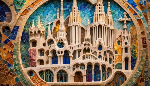 sagrada familia,gaudi,sagrada,duomo di milano,duomo,notredame,gaudi park,mosaic glass,milan cathedral,matthias church,guell,siena,monreale,barcelona,mosaic,notredame de paris,st mark's basilica,eixample,maiolica,panel,Unique,Paper Cuts,Paper Cuts 07