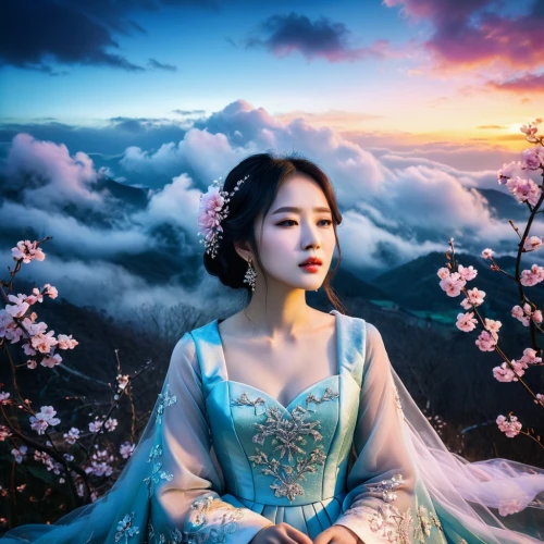 hanfu,hanbok,oriental princess,chuseok,hanqiong,yunjin,blue moon rose,yuna,siwan,xiuqiong,blue rose,fantasy picture,gayageum,blue birds and blossom,jasmine blue,longmei,mulan,goryeo,qiong,jinling,Photography,Artistic Photography,Artistic Photography 12