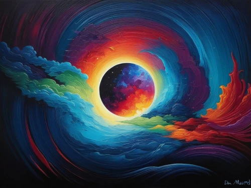 colorful spiral,cosmic eye,black hole,wormhole,blackhole,vortex,time spiral,wormholes,space art,eclipsed,conchoidal,solario,spiral nebula,spiral art,energies,circle paint,yinyang,abstract rainbow,universo,ecliptic,Illustration,Realistic Fantasy,Realistic Fantasy 25