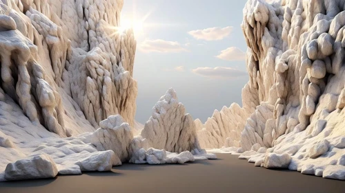 ice landscape,virtual landscape,ice cave,crevassed,snow mountains,3d background,ice planet,fractal environment,ice formations,ice wall,ice castle,snow mountain,3d fantasy,crevasses,icesheets,salt desert,snow landscape,cinema 4d,infinite snow,frozen ice