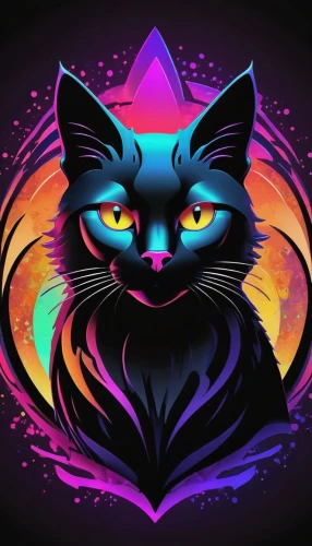 cat vector,starclan,kitka,ravenpaw,fireheart,felino,krita,shadowclan,mae,nebula guardian,suara,gato,nyan,lumo,chromaffin,black light,rainbow background,amoled,witch's hat icon,blacklight,Conceptual Art,Daily,Daily 24