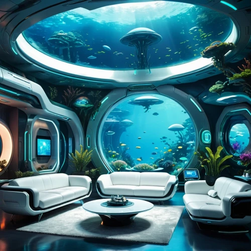 aquarium,aquariums,spaceship interior,oceanarium,fish tank,underwater oasis,marine tank,underwater playground,ufo interior,sky space concept,futuristic landscape,aqua studio,seaquarium,ocean floor,undersea,oceana,underwater landscape,acquarium,reef tank,underwater background,Conceptual Art,Sci-Fi,Sci-Fi 04