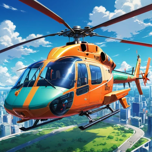 heliborne,ambulancehelikopter,airbus helicopters,heli,skycar,eurocopter,careflight,rotorcraft,helicoptered,skyvan,aerospatiale,copter,lifeflight,helikopter,helis,chopper,mobile video game vector background,heliports,copterline,helicopter,Illustration,Japanese style,Japanese Style 03