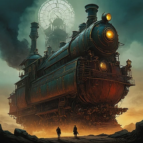 ghost locomotive,steampunk,steamboy,steam locomotive,steam locomotives,steam engine,the train,steam train,locomotive,steampunk gears,ghost train,bioshock,steam special train,train,old train,train of thought,steamrollered,schuitema,train wagon,train engine,Illustration,Paper based,Paper Based 18