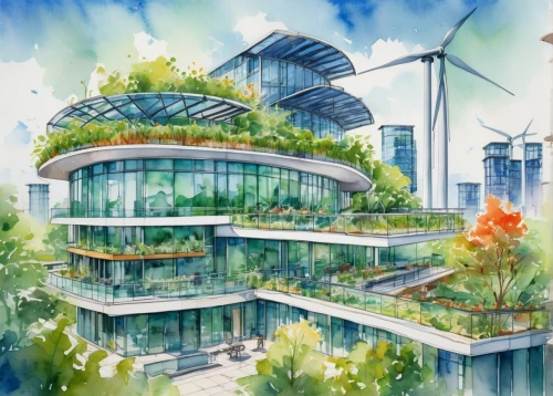 ecovillages,microhabitats,ecotopia,arcology,ecoterra,ecological sustainable development,futuristic architecture,greenhouse effect,planta,greentech,ecovillage,greenhouses,ecosphere,seasteading,ecotech,smart city,europan,greenhouse,isozaki,etfe,Illustration,Paper based,Paper Based 25