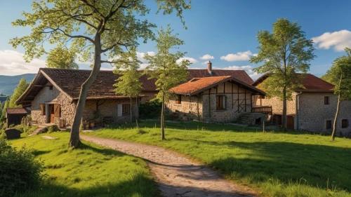 hameau,bucovina,maramures,bucovina romania,wooden houses,zlatibor,carpathians,country cottage,cottages,traditional house,stone houses,country house,farmhouses,home landscape,houses clipart,transcarpathia,mazury,styrian,ecovillages,maisons,Photography,General,Realistic