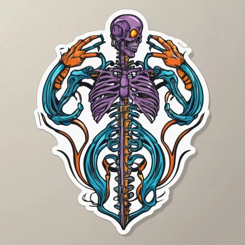 skelemani,mermaid skeleton,skelly,seidensticker,skeletal,calambro,spinal,illithid,sticker,skeletonized,clipart sticker,skull allover,decal,sportsticker,cancer illustration,octopus vector graphic,skulk,kyphosis,skelid,xeno,Unique,Design,Sticker