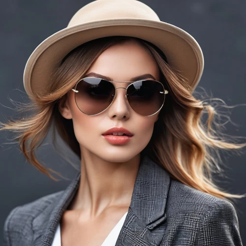 luxottica,panama hat,the hat-female,trilby,woman in menswear,women fashion,sunglasses,leather hat,brown hat,menswear for women,maxmara,tereshchuk,sunwear,girl wearing hat,smart look,aviators,knockaround,rodenstock,female model,fedoras,Photography,General,Realistic