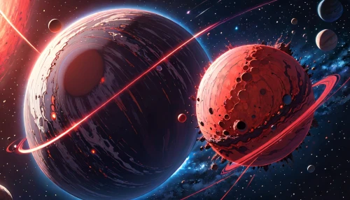 ringworld,homeworld,space art,alien planet,saturnrings,red planet,orbiting,planets,federation,spheres,battlestars,planetary system,panspermia,planetoid,starbase,extrasolar,exoplanets,planetary,homeworlds,binary system,Anime,Anime,Realistic