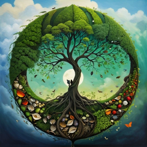 mother earth,tree of life,celtic tree,ecopeace,flourishing tree,colorful tree of life,circle around tree,permaculture,yggdrasil,ecoterra,qabalah,ecologie,earth chakra,ecological,magic tree,ecological sustainable development,koru,ecologia,ecocide,ecosphere,Art,Artistic Painting,Artistic Painting 29