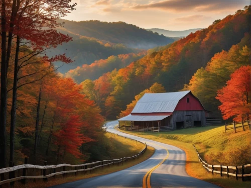 fall landscape,autumn landscape,autumn scenery,appalachian,autumn mountains,vermont,autumn background,beautiful landscape,autumn idyll,red barn,country road,west virginia,rural landscape,autumn morning,landscape background,landscapes beautiful,blue ridge mountains,home landscape,colors of autumn,great smoky mountains,Photography,Documentary Photography,Documentary Photography 23