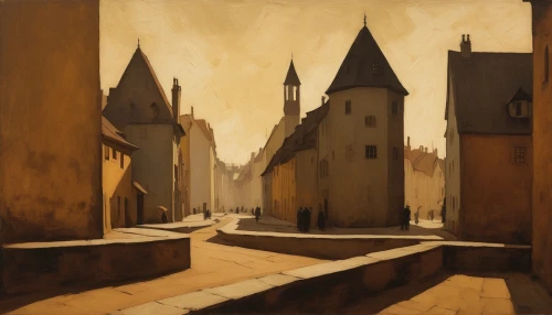 medieval street,hamelin,townscapes,beguinage,medieval town,eltz,strachwitz,menges,townscape,narrow street,escher village,beggen,sedlacek,the cobbled streets,darktown,suaudeau,spires,wooden houses,weinhold,kempff,Conceptual Art,Oil color,Oil Color 12