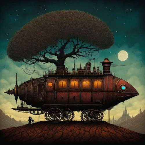 ghost locomotive,ghost train,wooden train,train wagon,train car,moon car,merchant train,the train,train,halloween travel trailer,train of thought,old train,treehouse,railway carriage,locomotive,circus wagons,animal train,house trailer,wooden wagon,hearse,Illustration,Abstract Fantasy,Abstract Fantasy 19