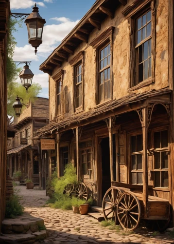 frontierland,townscapes,barkerville,deadwood,kleinburg,medieval street,townsite,wooden houses,virginia city,lumbago,bannack international truck,old houses,wild west hotel,briarcliff,old town,gristmills,backlot,cranford,jamestown,new echota,Art,Classical Oil Painting,Classical Oil Painting 30