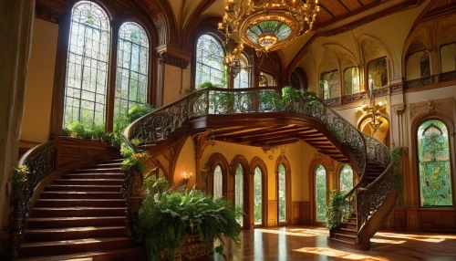 staircase,outside staircase,staircases,foyer,entrance hall,stairway,atriums,winding staircase,entryway,circular staircase,entranceway,stairs,escaleras,driehaus,atrium,cochere,stair,hallway,ornate,ornate room,Illustration,Realistic Fantasy,Realistic Fantasy 34