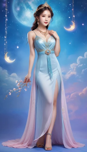 qixi,horoscope libra,cheongsam,diaochan,zodiac sign libra,guanyin,fairy tale character,fantasy picture,chunli,oriental princess,yunwen,jianyin,blue enchantress,amphitrite,purnima,dressup,belldandy,fantasy woman,nightdress,moonstones,Illustration,Realistic Fantasy,Realistic Fantasy 01