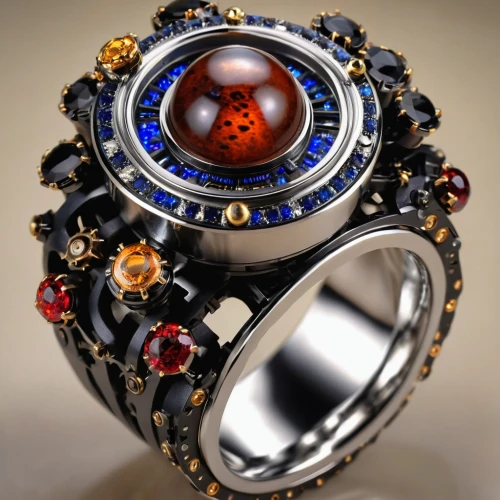 colorful ring,ring with ornament,circular ring,fire ring,steampunk gears,ring jewelry,ball bearing,gyromagnetic,aranmula,mechanical watch,tourbillon,servitor,v838 monocerotis,ring,wedding ring,celebutante,iron ring,ferrofluid,gemology,robot eye,Photography,General,Realistic