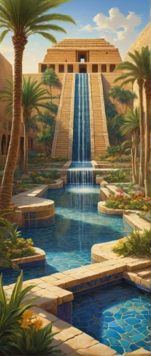 egyptian temple,luxor,scythopolis,oasis,qasr azraq,pharaonic,ancient egypt,karnak,phoenician,mikvah,hieratic,hatshepsut,mesopotamian,assyria,mesopotamia,qasr al watan,ancient egyptian,amanresorts,qasr,egypt,Conceptual Art,Oil color,Oil Color 02