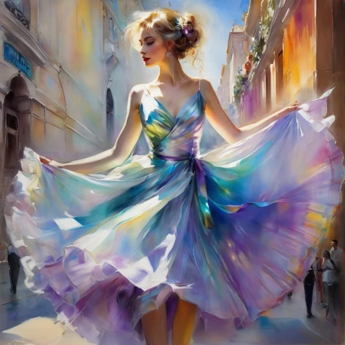 martindell,danseuse,girl in a long dress,voile,dance with canvases,twirl,flamenca,a girl in a dress,world digital painting,tulle,sylphide,gracefulness,twirling,siriano,liberto,art painting,carneades,flamenco,italian painter,dmitriev,Illustration,Paper based,Paper Based 11