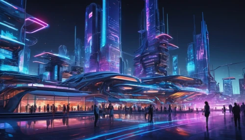 futuristic landscape,cybercity,arcology,futuristic architecture,cybertown,cyberport,futuristic art museum,futuristic,cyberworld,fantasy city,coruscant,futurist,metropolis,cyberia,tron,sci - fi,scifi,imagineering,cyberpunk,sci fi,Conceptual Art,Oil color,Oil Color 21