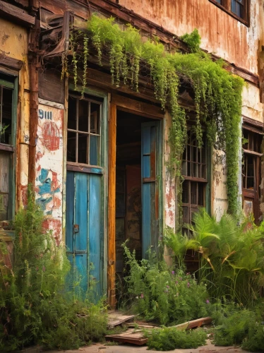 dilapidated building,abandoned building,bywater,fordlandia,lostplace,lost place,old buildings,abandoned place,overgrowth,dilapidated,abandoned places,ektachrome,derelict,old houses,lost places,old house,new orleans,old factory building,disused,abandoned house,Conceptual Art,Daily,Daily 23