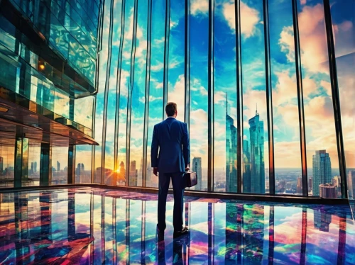 glass wall,abstract corporate,skydeck,man silhouette,blur office background,the observation deck,glass building,skybridge,glass pane,silhouette of man,skyscrapers,envisioneering,cios,skywalks,skycraper,glass facade,corporate,skyscraping,glass facades,skyscraper,Conceptual Art,Oil color,Oil Color 23