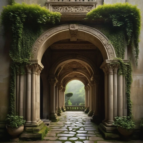 archways,doorways,archway,entranceways,brympton,passageways,passageway,the threshold of the house,theed,hall of the fallen,pathway,rivendell,entrances,walkway,entranceway,kykuit,corridors,pointed arch,gateway,the mystical path,Illustration,Japanese style,Japanese Style 17