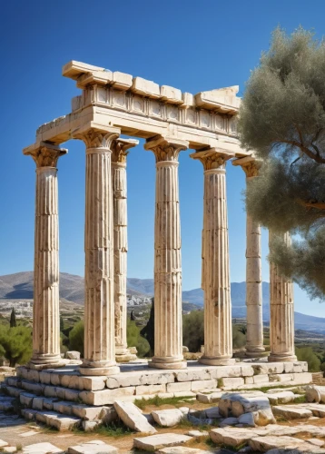 greek temple,erechtheus,laodicea,erechtheion,hellas,caesonia,akropolis,temple of hercules,parthenon,the parthenon,acropolis,hellenic,segesta,athenian,roman temple,temple of diana,nemea,ephesus,tiryns,pergamum,Art,Artistic Painting,Artistic Painting 49