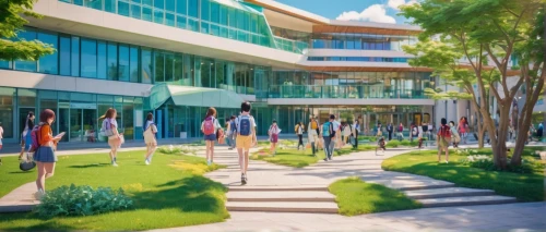 technion,renderings,technopark,school design,3d rendering,filinvest,walt disney center,innoventions,fiu,cupertino,cityplace,rivervale,infopark,shenzhen vocational college,googleplex,citycenter,kaust,ucr,dlsu,megaworld,Illustration,Japanese style,Japanese Style 02