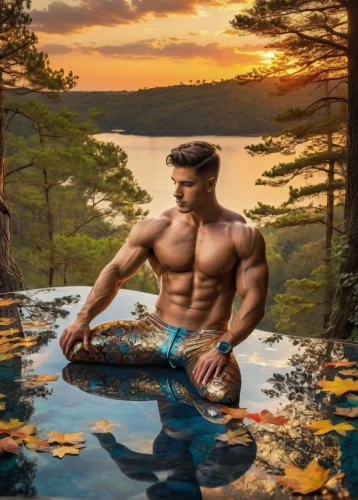 merman,nature and man,yoga guy,landscaper,aljaz,gardener,paddler,fantasy picture,wightman,autumn background,perched on a log,padmasana,goncharov,swimmer,mermen,ammerman,surya namaste,narcissus,dawid,recumbent,Photography,General,Commercial