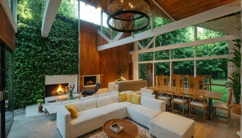 sunroom,forest house,luxury home interior,interior modern design,cochere,treehouse,tree house,family room,tree house hotel,home interior,contemporary decor,modern living room,beautiful home,mid century house,living room,breakfast room,cabin,interior design,summer house,porch swing,Photography,General,Realistic