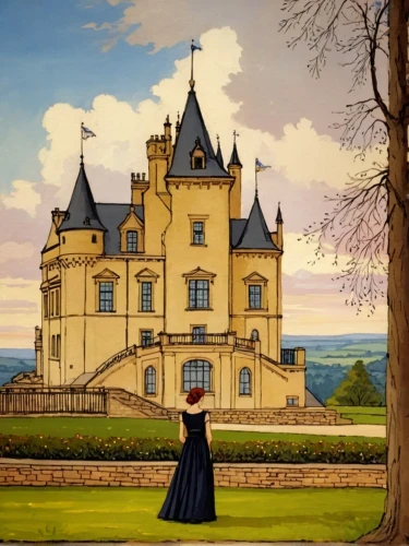 fairy tale castle,fairytale castle,chateau,cendrillon,gustave,house silhouette,legwold,chateaux,merteuil,delvaux,castledawson,castel,castle of the corvin,castletroy,castles,castlelike,suaudeau,castelul peles,pemberley,roestel,Art,Classical Oil Painting,Classical Oil Painting 15