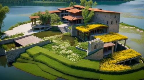 house with lake,house by the water,villa balbianello,moated castle,lombardy,devario,villa,beautiful home,moated,pleso,floating island,floating islands,simione,lake view,luxury property,dreamhouse,holiday villa,3d rendering,houseboat,lago di limides,Photography,General,Natural