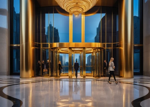 elevators,rotana,lobby,elevator,foyer,levator,entranceway,largest hotel in dubai,the dubai mall entrance,intercontinental,metallic door,hallway,gold wall,habtoor,corridor,hall of nations,entryway,hotel lobby,luxe,art deco,Illustration,Abstract Fantasy,Abstract Fantasy 06