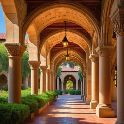 stanford university,stanford,ucla,archways,usc,arcaded,auc,medinah,arches,theed,corridor,quadrangle,archway,bovard,walkway,uob,breezeway,hallway,sdsu,corridors,Illustration,Retro,Retro 09